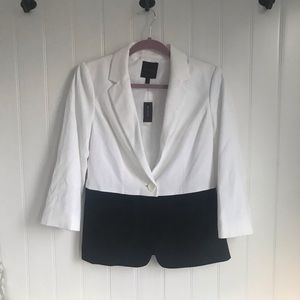 The Limited Color Block White Black Blazer NWT